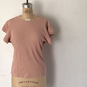 Deletta Cotton Ruffle Sleeve Shirt